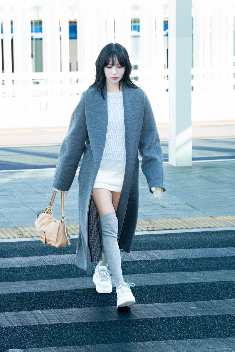 #FendiAmbassador MINA was spotted in a #Fendi look at Incheon International Airport on her way to the #FendiFW25 show.