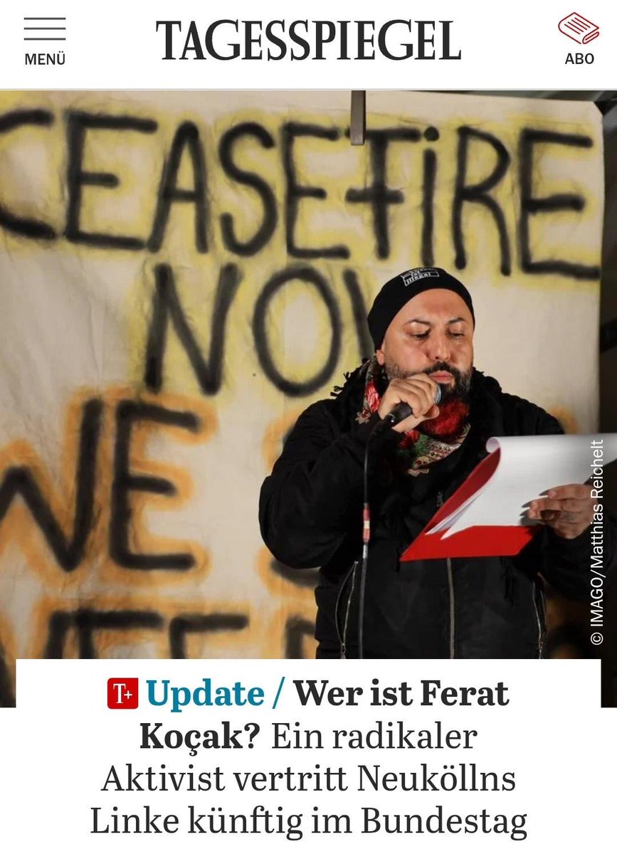 Für die AfD ziehen Faschisten &amp; Rassisten ins Parlament - aber wen greift der Tagesspiegel an?
Den linken Politiker Ferat Kocak.
Seine klare Haltung gegen Krieg und soziale Ungerechtigkeit scheint für bürgerliche Medien der größere Skandal zu sein.