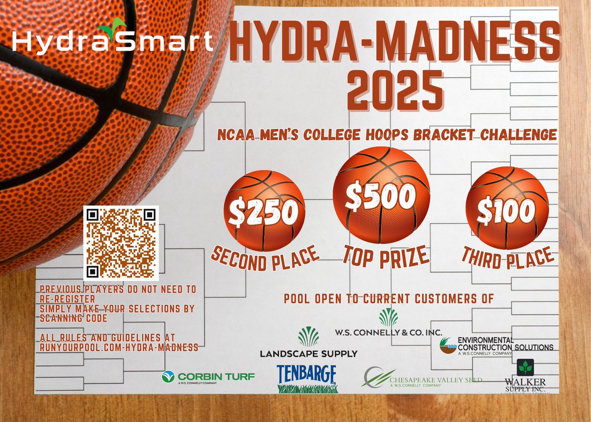 SELECTION SUNDAY FOLKS!!!
🏀✨ HYDRAMadness Bracket Challenge is HERE! ✨🏀
👉 Enter now: runyourpool.com/p/j/bb7d55e44e…

Best bracket wins BIG! Let the madness begin! 🎉

#MarchMadness #Bracket