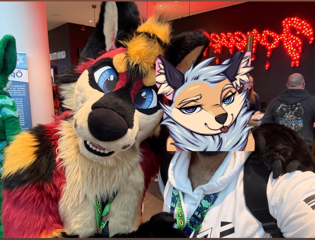 Toko MEFCC (@tokoofox) on Twitter photo Finally, after 4 years of knowing him, I was able to meet him 🥹 my lovely Friend <a href="/Panchi_Wolf/">Panchi 🔜 Furrizon🔜EAST</a> ❤️ #NFC25 #NFC2025 Finally, after 4 years of knowing him, I was able to meet him 🥹 my lovely Friend <a href="/Panchi_Wolf/">Panchi 🔜 Furrizon🔜EAST</a> ❤️ #NFC25 #NFC2025