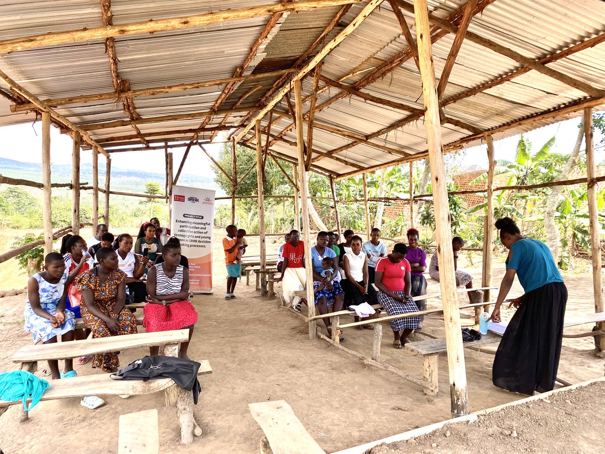 With support from <a href="/hivos/">Hivos Global</a> and <a href="/CafeSRHR/">Regional SRHR Fund</a>, we joined an awareness session organized by the trained GYWs that aimed at creating awareness among their peers in Kikugi village, Kakiri Sub county, Wakiso District on SRHR and Climate Change adaptation.