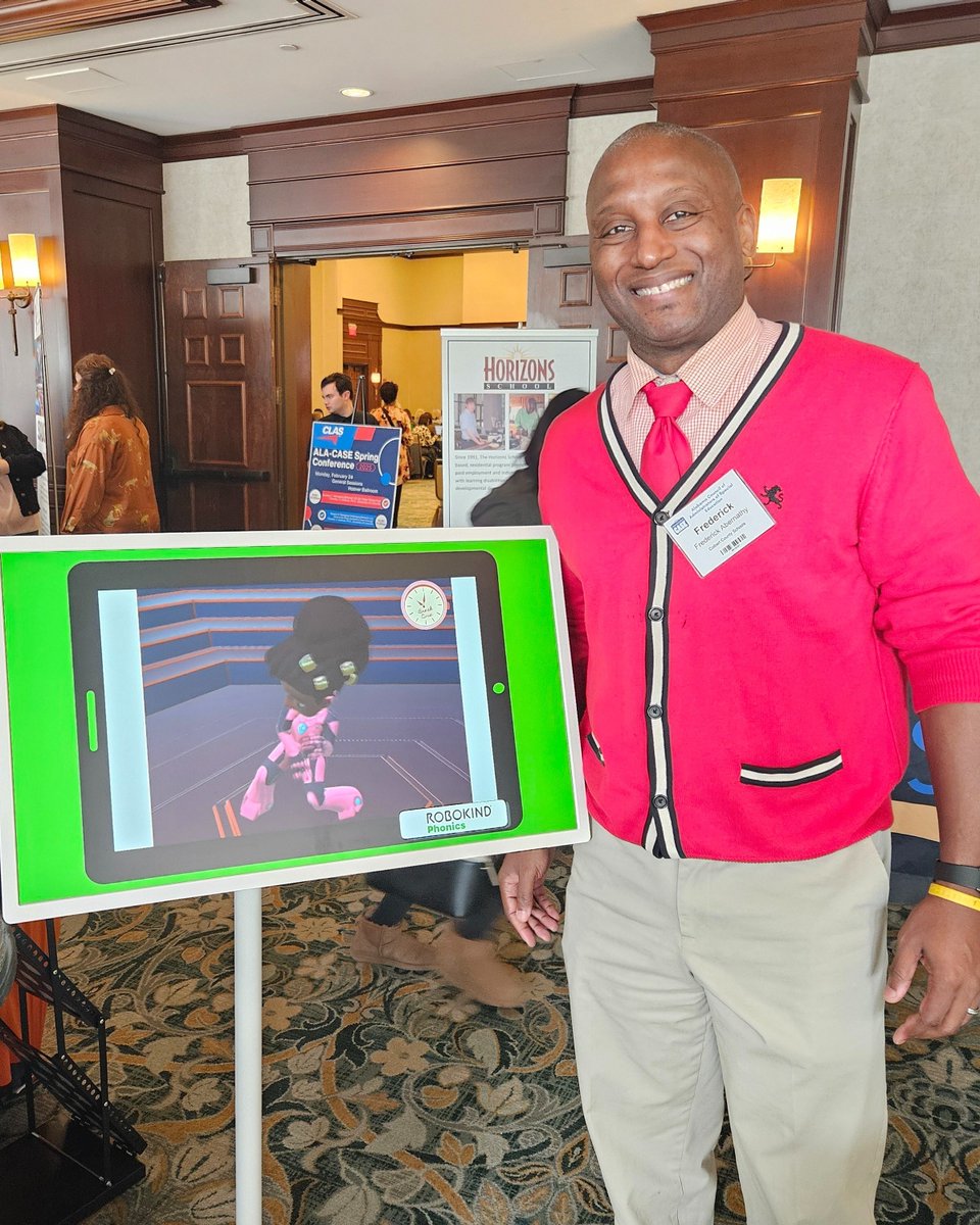 robokind's tweet image. Watch out, Alabama crew—Chris is flyin’ solo this time!

We can’t be responsible for any of his antics, but we can promise he’s bringing all the RoboKind energy to Alabama CASE this week. He&apos;s having so much fun already! #RoboKind #SpecialEducation