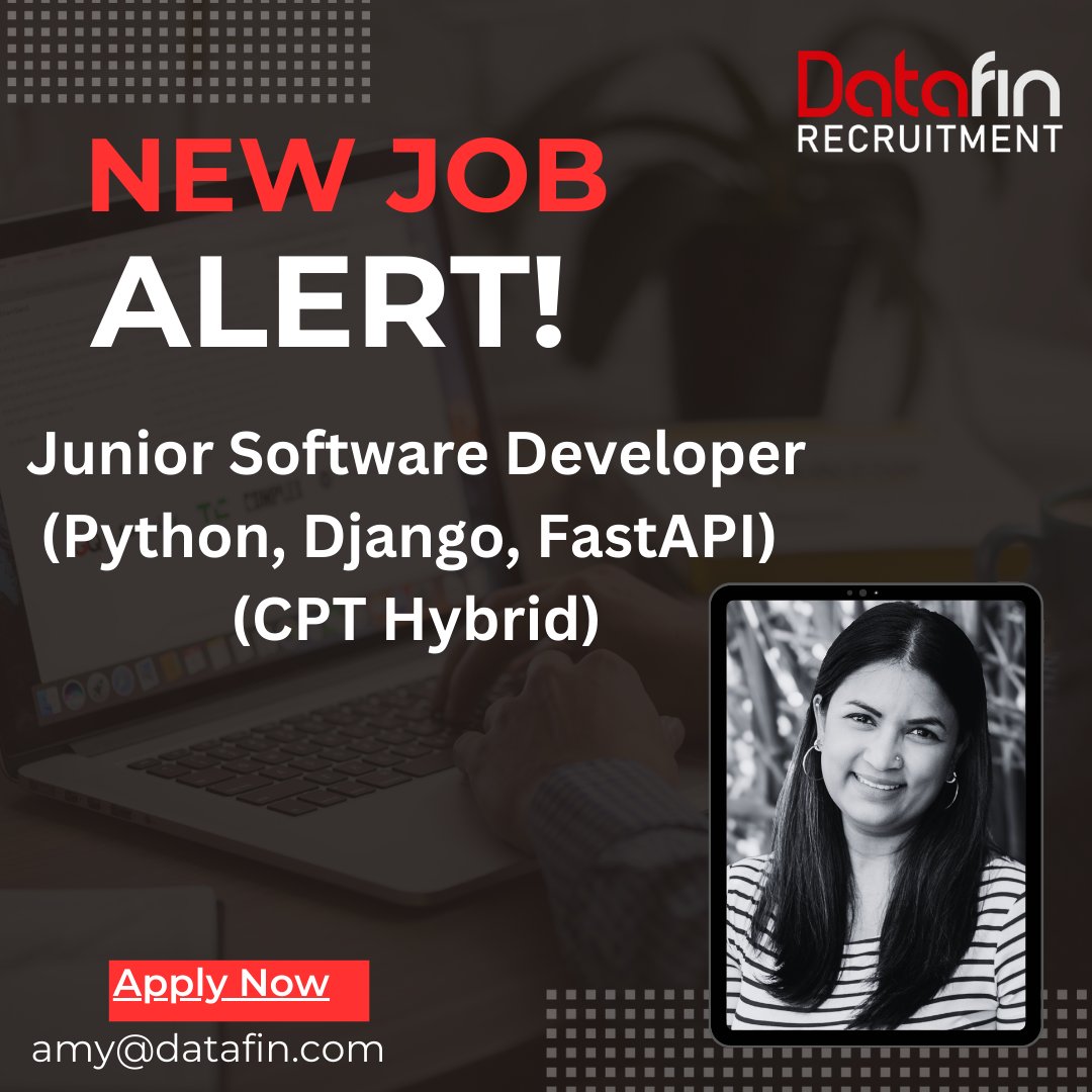 DatafinSA's tweet image. THE coding talents of a Junior Software Developer is wanted by our client, a dynamic provider of sustainable and cost-effective Solar Energy Solutions, to join its growing team.
Apply here - datafin.com/job/junior-sof…
#juniorsoftwaredeveloper #datafinrecruitment
