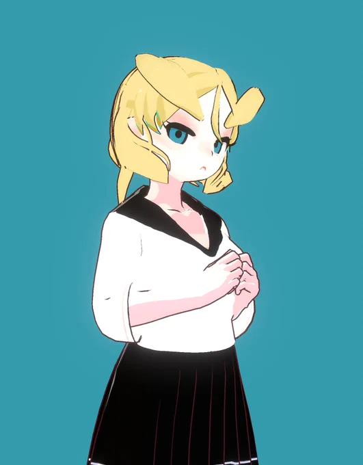 自分の絵柄は多分目が大きくて顔が丸くてあと色々変なのでVRoid で再現するのは至難だけどこれはこれでなんかいい感じ 