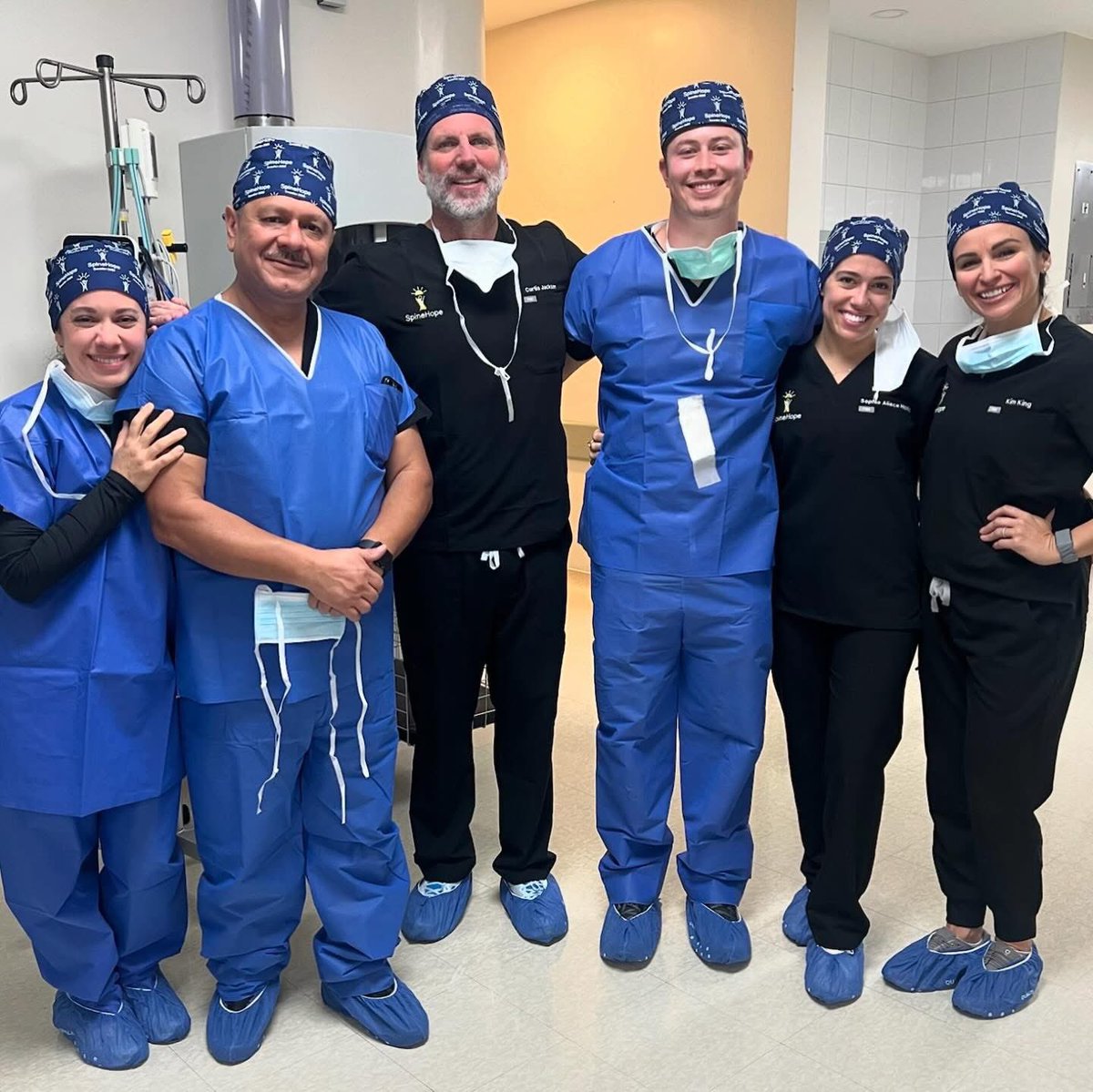 Successful first day in the OR yesterday! Spine surgeons Alec Stall, Todd Ritzman, and Hazem Nicola performed a complex kyphoscoliosis correction in the morning, taking on an idiopathic scoliosis curve in the afternoon. Both patients are recovering well this morning. #Ecuador