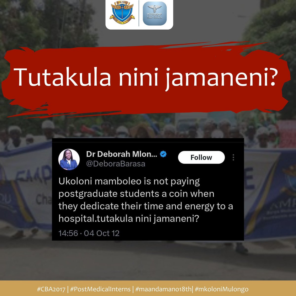 We got tummies and families too dear Daktari <a href="/DeboraBarasa/">Dr Deborah Mlongo Barasa, E.G.H.</a>  #Postinterns
#KimtaiMuthoniMulongo
#MafiaHouse