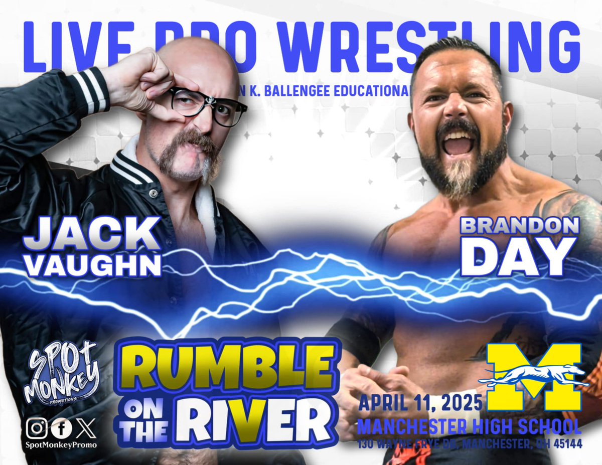 Spot Monkey Promotions (@spotmonkeypromo) on Twitter photo Veterans collide as <a href="/vetjackvaughn/">“The Veteran” Jack Vaughn</a> goes 1 on 1 with Brandon Day in Manchester on 4/11! Veterans collide as <a href="/vetjackvaughn/">“The Veteran” Jack Vaughn</a> goes 1 on 1 with Brandon Day in Manchester on 4/11!