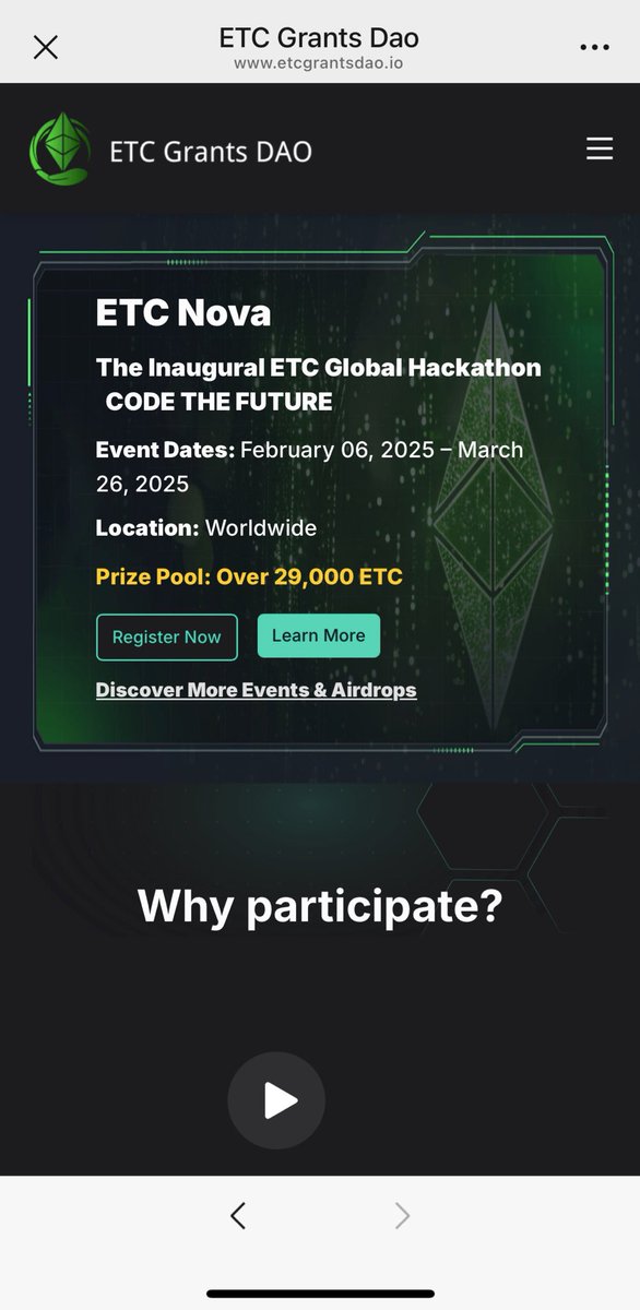 Now might be the best time to stack up on ETC again. 

In March, etcgrantsdao will host ETC first major hackathon with a prize pool of over 29,000 ETC. 

I think this could bring more attention and project teams to ETC.

🚀 #ETCArmy #ETC $ETC #EthereumClassic