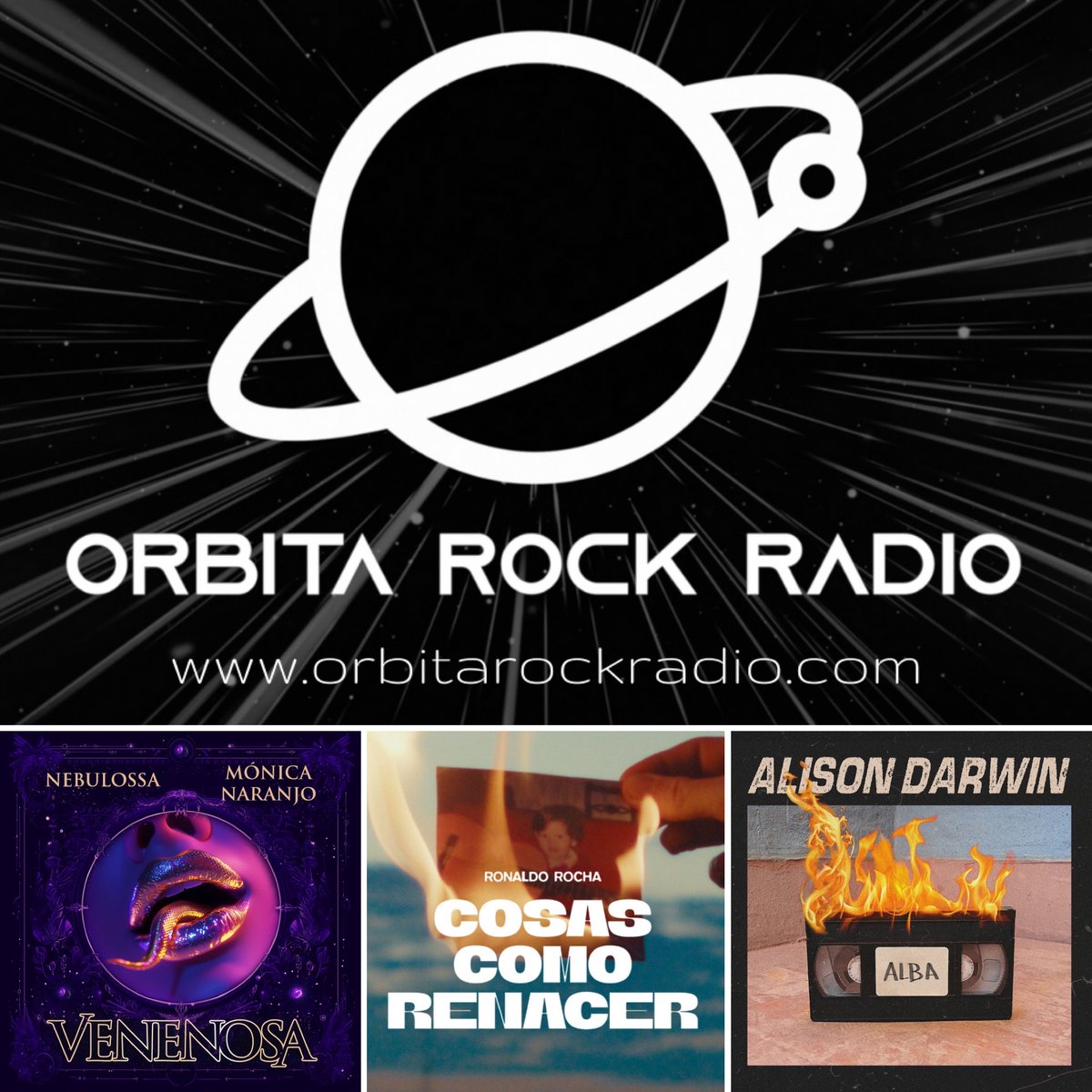 Orbita Rock Radio (@radioorbitarock) on Twitter photo Nueva música en la rotación regular de #OrbitaRockRadio a cargo de <a href="/Nebulossa_of/">🦊Nebulossa</a> feat. <a href="/monicanaranjo/">Mónica Naranjo</a>, <a href="/alisondarwin_/">ALISON DARWIN</a> y #RonaldoRocha
Sintonízanos orbitarockradio.com
#RockenEspañol #RocknPop #NuevaYork #NewMusic #RockporDescubrir #Estrenos Nueva música en la rotación regular de #OrbitaRockRadio a cargo de <a href="/Nebulossa_of/">🦊Nebulossa</a> feat. <a href="/monicanaranjo/">Mónica Naranjo</a>, <a href="/alisondarwin_/">ALISON DARWIN</a> y #RonaldoRocha
Sintonízanos orbitarockradio.com
#RockenEspañol #RocknPop #NuevaYork #NewMusic #RockporDescubrir #Estrenos