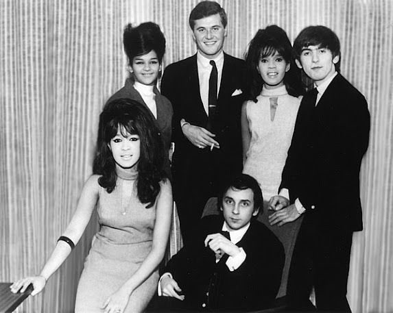 Remembering the light and love of George Harrison on his birthday. 

A friendship between The Beatles and The Ronettes began in January ‘64 in London. The Ronettes opened for The Beatles during their final tour of the U.S. George also produced Ronnie’s first solo recordings.