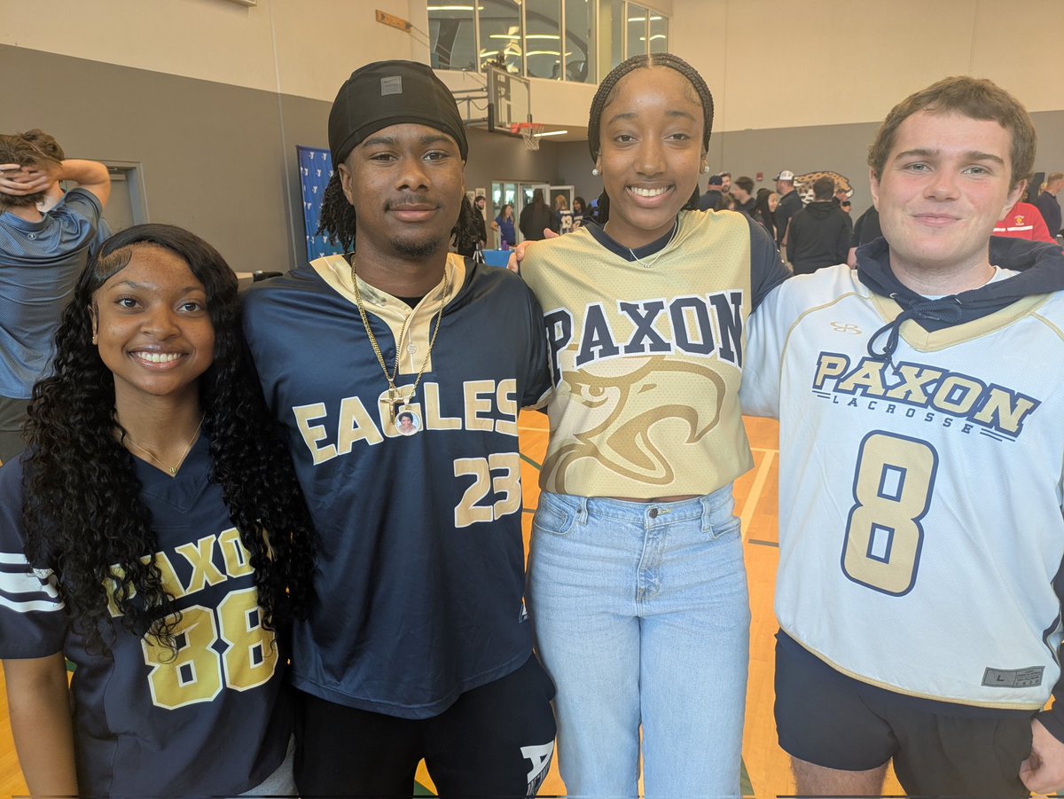 Jada Celestine (flag football), Jaquez Jackson (baseball), Hayley Hinds (softball) and Greyson Smith (lacrosse) are here with @Paxonsaseagles.