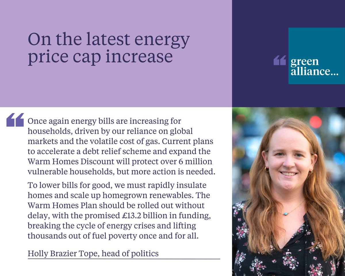 Today, the government is under criticism as the UK faces a third consecutive rise in the energy #pricecap. This trend will only continue if our energy market stays linked to the price of gas.

Here’s what head of politics, <a href="/hollyb_t/">Holly Brazier Tope</a>  had to say 👇
