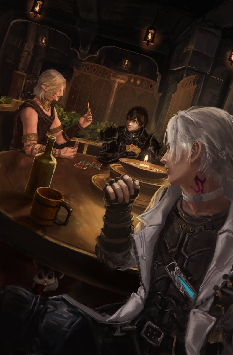 I can finally share my piece for <a href="/ScionsZine/">At Daybreak: a Scions Zine ☀ LEFTOVER SALES</a>! 🧡

#FFXIV | #FF14 | #Thancred | #Urianger | #WoL