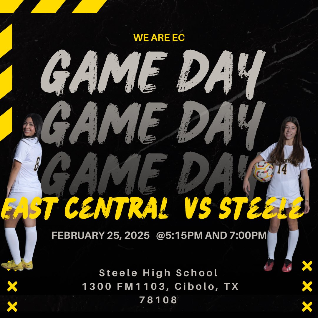 ECGSoccer1's tweet photo. GAME DAY ! Come support as our girls take on the Steele Knights at 5:15 and 7:00 ! Games will be at Steele High School #ecpride🐝 #WeAreEC https://t.co/ibKisQMZZi