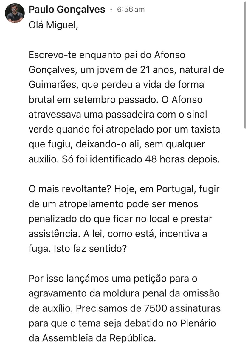 Em Portugal existe sempre aquela sensacaozinha de impunidade nao é? 
(Link da Petição na resposta)