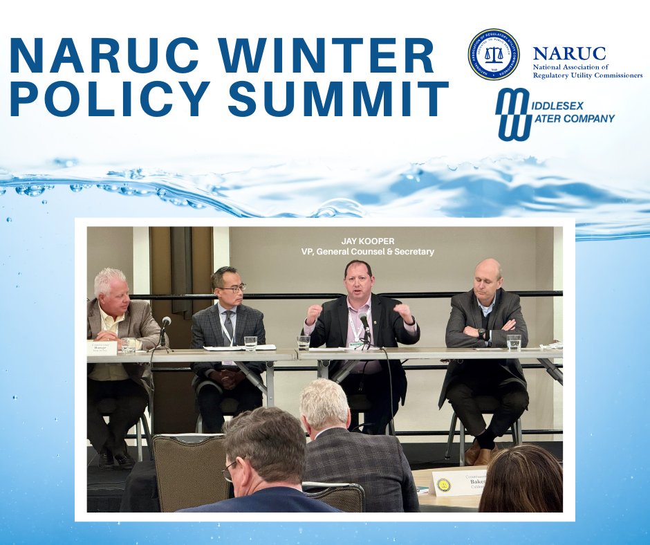 At the NARUC Winter Policy Summit, <a href="/jaykooper/">Jay Kooper</a>, VP, General Counsel &amp; Secretary, joined industry leaders on a panel to discuss one of the biggest challenges facing water utilities today: balancing affordability with the rising costs of maintaining safe, reliable service. Panelists