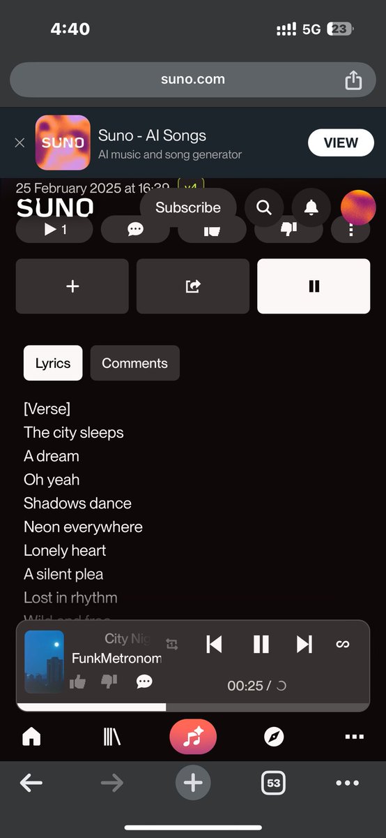 Week3; Day 2

Suno AI is an AI-powered music generation platform that allows users to create high-quality songs with lyrics and instrumentals in seconds. It uses advanced machine learning models to generate music in various styles. 
#ALX #AI #SUNOAI