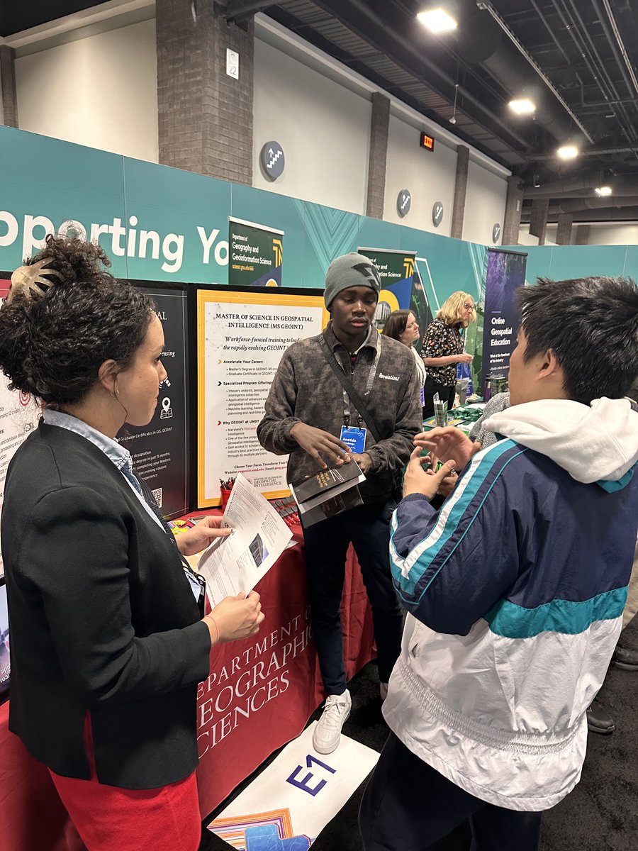 umdgeography's tweet image. Day 2 at @Esri Federal GIS Conference: Stop by booth E1 in the GIS in Education zone. #FedGIS #FedGIS2025
