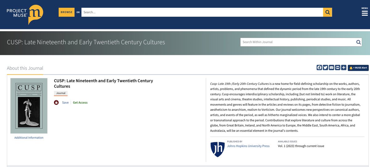 deeaureliuswoo's tweet photo. My new article is out
'Decadent Resistance in Colonial Korea: Kim Tong-in’s Artistic Subversion in “Fire Sonata”'in Cusp: Late Nineteenth Century and Early Twentieth Century Cultures (Johns Hopkins University Press), pp. 1–27
DOI: https://t.co/YoRGOUSEWk https://t.co/RfZrmDdXIY