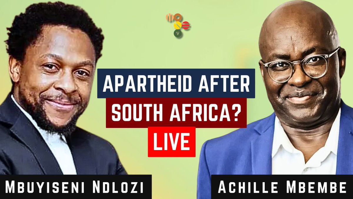 Innovation Foundation For Democracy (@innfoundem) on Twitter photo WATCH LIVE: Dr Mbuyiseni Ndlozi in conversation with Prof Achille Mbembe | ‘Apartheid after South Africa’
Livestream: youtube.com/live/zIdQLo42o…
<a href="/MbuyiseniNdlozi/">Mbuyiseni Ndlozi</a> @WiSER <a href="/WitsUniversity/">Wits University</a> WATCH LIVE: Dr Mbuyiseni Ndlozi in conversation with Prof Achille Mbembe | ‘Apartheid after South Africa’
Livestream: youtube.com/live/zIdQLo42o…
<a href="/MbuyiseniNdlozi/">Mbuyiseni Ndlozi</a> @WiSER <a href="/WitsUniversity/">Wits University</a>