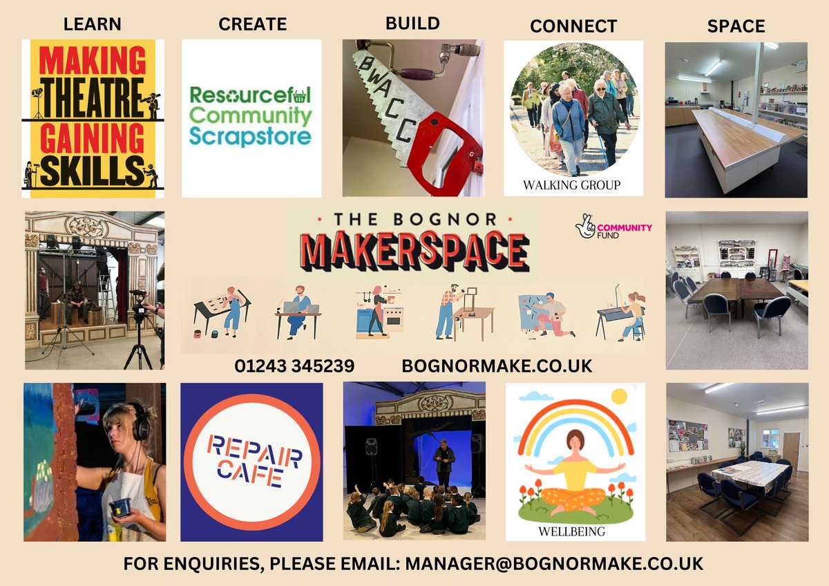 There’s always something exciting happening at #bognormakerspace! Stay in the loop by checking out our latest updates on Facebook and our website. bognormake.co.uk