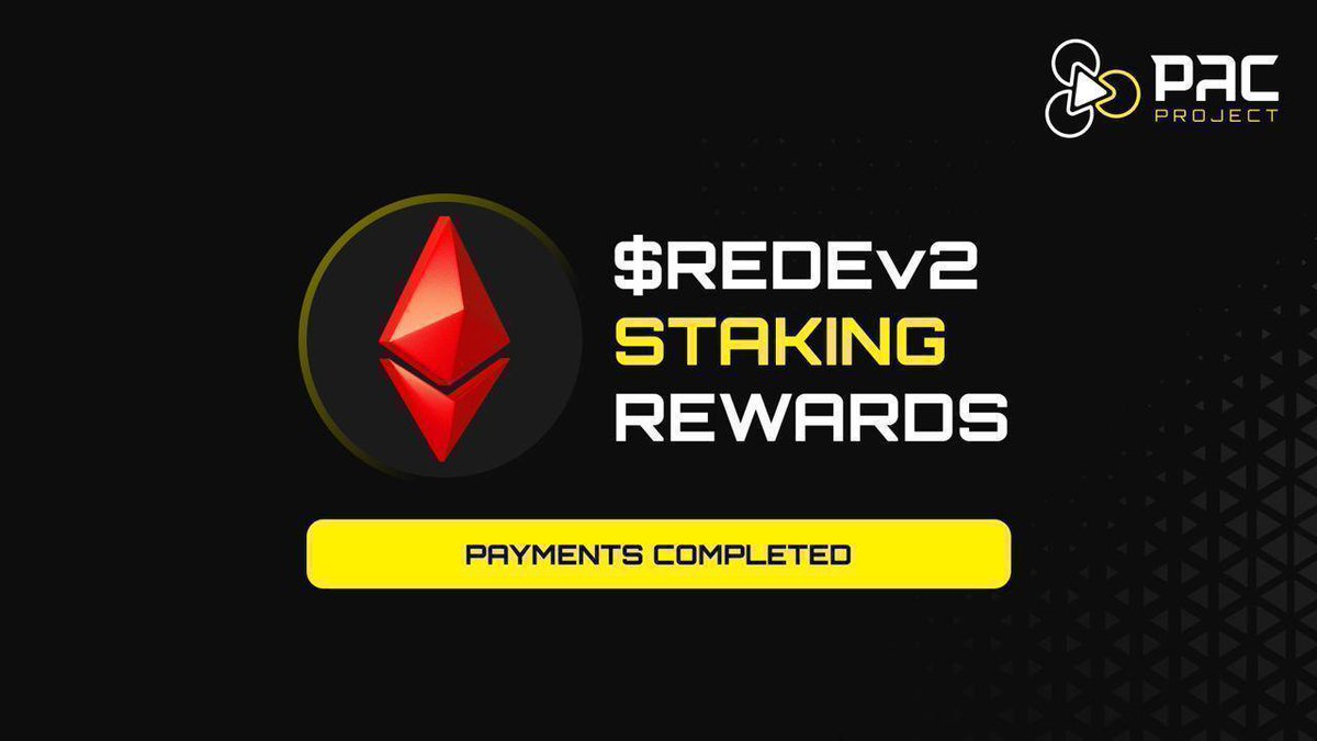 ⭐️ #REDEV2 STAKING - WEEKLY PAYOUTS

All staking rewards have been successfully distributed.

🗓 Payout Schedule:

- #OCTA-staking: March, 4
- #REDE-staking: March, 4
- #PAC-staking: February, 25