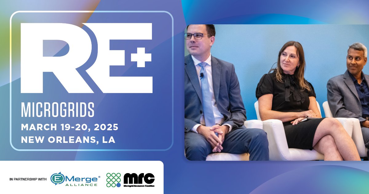 REPlusEvents's tweet photo. Your front row seat is waiting at RE+ Microgrids!
Hear from subject matter experts, industry leaders, and the folks on the front-lines in the clean energy transition.
Take your seat for RE+ Microgrids and register today! https://t.co/HA3f575Kw4
#REPlusMicrogrids #CleanEnergy https://t.co/ZiSnWEU4nf