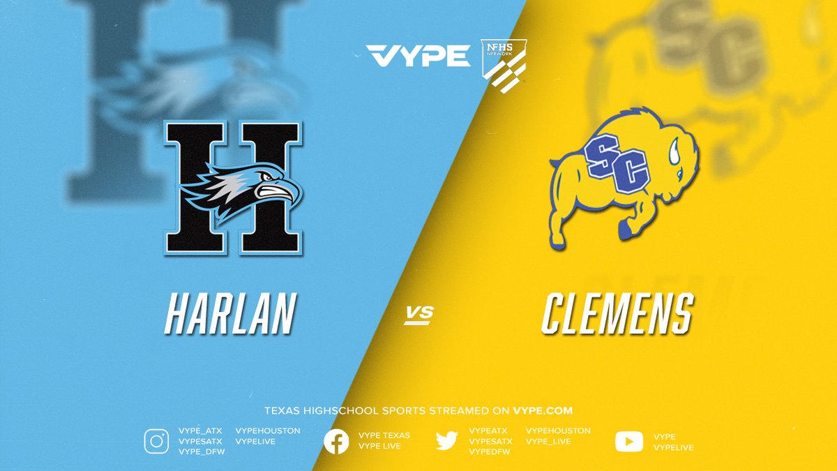 VYPE Live (@vype_live) on Twitter photo 7PM - NFHS 6A D2 Boys Basketball Reg. IV SF: Harlan vs. Clemens <a href="/vypesatx/">VYPE San Antonio</a> <a href="/harlanhoops/">Harlan Hoops 🏀</a> <a href="/SamuelClemensBB/">Samuel Clemens Men’s Basketball</a> <a href="/scbuffalostrong/">Clemens Athletics</a> <a href="/NFHSNetwork/">NFHS Network</a> <a href="/NFHS_Org/">NFHS</a> #txhsbbb 🏀📺🎙️
WATCH: vype.com/7pm-nfhs-6a-d2… 7PM - NFHS 6A D2 Boys Basketball Reg. IV SF: Harlan vs. Clemens <a href="/vypesatx/">VYPE San Antonio</a> <a href="/harlanhoops/">Harlan Hoops 🏀</a> <a href="/SamuelClemensBB/">Samuel Clemens Men’s Basketball</a> <a href="/scbuffalostrong/">Clemens Athletics</a> <a href="/NFHSNetwork/">NFHS Network</a> <a href="/NFHS_Org/">NFHS</a> #txhsbbb 🏀📺🎙️
WATCH: vype.com/7pm-nfhs-6a-d2…