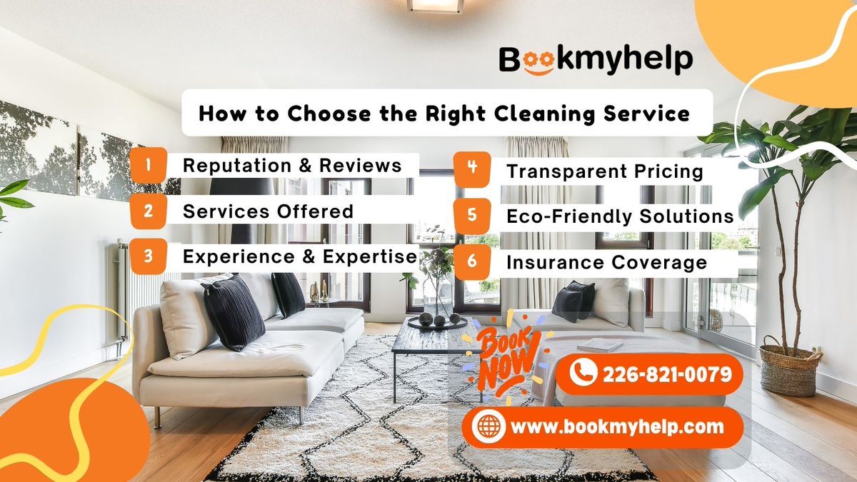 Looking for cleaning services in the GTA? Choose wisely: ✅ Reputation ✅ Services Offered ✅ Transparent Pricing ✅ Eco-Friendly Solutions
At Bookmyhelp, we deliver expert cleaning with eco-friendly products and upfront pricing. Contact us today! #CleaningServices #GTA #Ontario