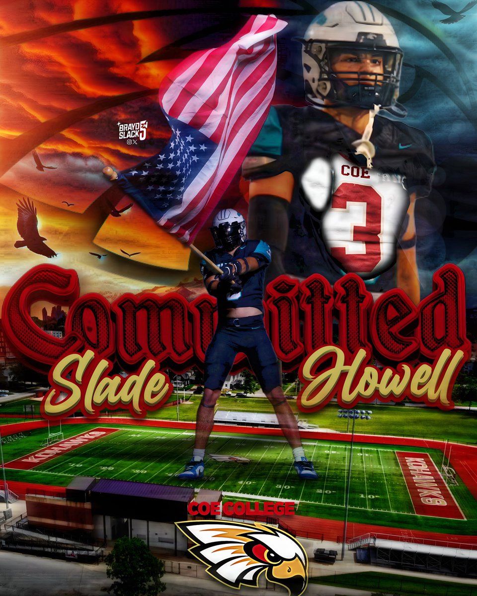 Slade Howell ⭐️ (@_slade_howell) on Twitter photo Very proud to announce my commitment to Coe College thanks to these amazing coaches ‼️All glory to God ‼️ Go Kohawks
<a href="/Coach_TMcC/">Coach Trevor McConnell</a> <a href="/CoachRmilly/">Reid Miller</a> <a href="/CodyBaethke/">Cody Baethke</a> <a href="/StakerCOE/">Tyler Staker</a>
<a href="/mwilliams7474/">Maurice Williams</a> <a href="/bhernyscoutguy/">Brian Herny</a> <a href="/RecruitingBh/">BH Recruiting Assistance</a> <a href="/HayDay97/">Reggie Hayward</a> Very proud to announce my commitment to Coe College thanks to these amazing coaches ‼️All glory to God ‼️ Go Kohawks
<a href="/Coach_TMcC/">Coach Trevor McConnell</a> <a href="/CoachRmilly/">Reid Miller</a> <a href="/CodyBaethke/">Cody Baethke</a> <a href="/StakerCOE/">Tyler Staker</a>
<a href="/mwilliams7474/">Maurice Williams</a> <a href="/bhernyscoutguy/">Brian Herny</a> <a href="/RecruitingBh/">BH Recruiting Assistance</a> <a href="/HayDay97/">Reggie Hayward</a>