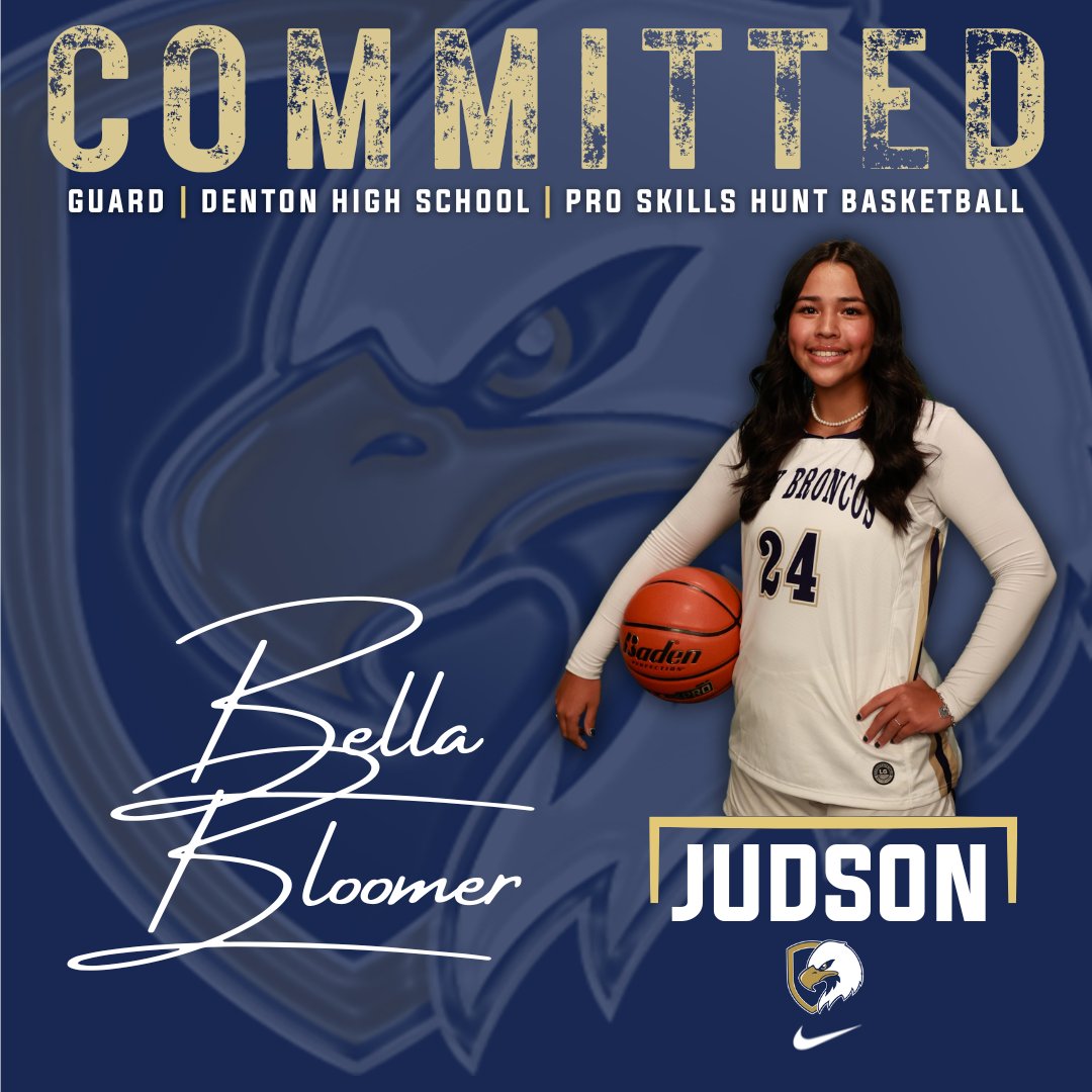🏀COMMITMENT ALERT🏀 

Another one from Texas! We are excited to announce that Bella Bloomer will be joining the Eagles program! Please welcome her to the #judsonawesome family!   #bigbirds 🦅🦅
