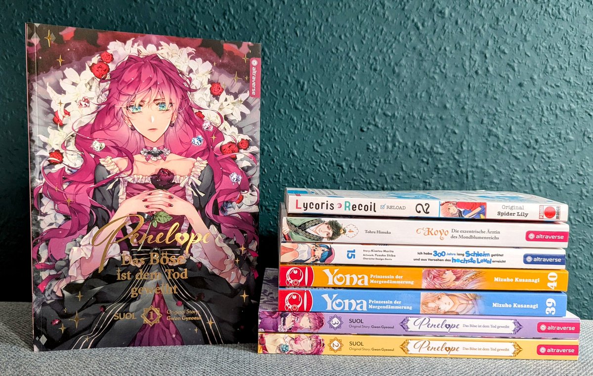 taashaa8's tweet photo. Der letzte Haul für diesen Monat☺️ Habe bis auf "Astelle &amp; der geheime Sohn des Kaisers" alle Neuheiten bekommen. Habe mir mal wieder 2 Bände von Yona gegönnt &amp; eine neue Reihe angefangen...😏 Und damit habe ich eine schöne große Auswahl an Lesematerial für die #time2readweek 😊 https://t.co/s3HrEaPeUG