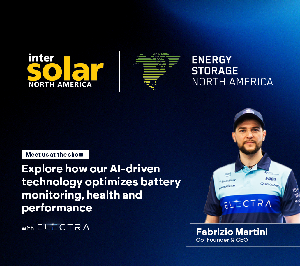 Electra Vehicles (@electravehicles) on Twitter photo 🚀 Electra Vehicles is at #IESNA 2025! ⚡🔋
Meet our CEO Fabrizio Martini <a href="/fabriziom181/">fabriziom18</a> & discover how our AI-driven tech optimizes battery monitoring, health & performance.
📅 Feb 25-27 📍 San Diego
DM us to connect! 🔗
#EnergyStorage #BatteryTech #AI #ElectraVehicles 🚀 Electra Vehicles is at #IESNA 2025! ⚡🔋
Meet our CEO Fabrizio Martini <a href="/fabriziom181/">fabriziom18</a> & discover how our AI-driven tech optimizes battery monitoring, health & performance.
📅 Feb 25-27 📍 San Diego
DM us to connect! 🔗
#EnergyStorage #BatteryTech #AI #ElectraVehicles