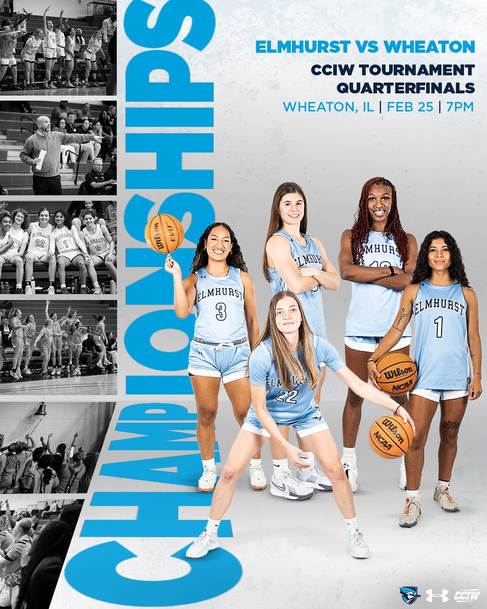 It's GAMEDAY! <a href="/ElmhurstU_WBB/">Elmhurst University Women's Basketball</a> takes the short trip to Wheaton to open postseason play! #FlyJaysFly

🆚Wheaton
🏆CCIW Tournament QF
⏰7:00pm
📍King Arena/ Wheaton, IL
🔗linktr.ee/elmhurstblueja…