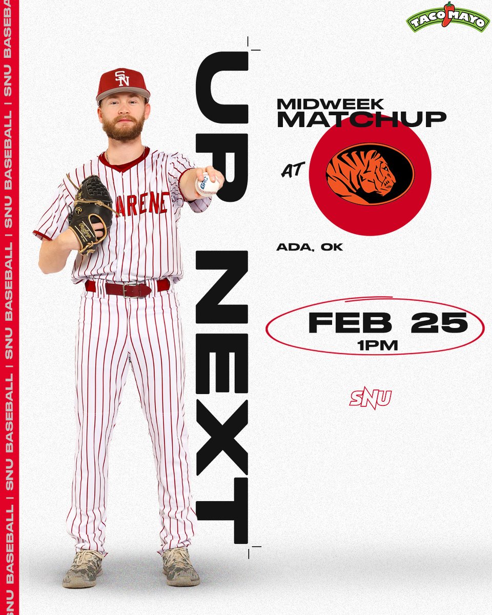 SNUBaseball's tweet photo. 𝐒𝐞𝐞 𝐘𝐨𝐮 𝐈𝐧 𝐀𝐝𝐚👋

🆚 East Central
⏰ 1PM 
📍 Ada, Oklahoma
📊 https://t.co/fG6rRAi3jn
🎥 https://t.co/L5ww3g8Lvq

#BoltsUp⚡️ https://t.co/GZ0ZIhTPCo