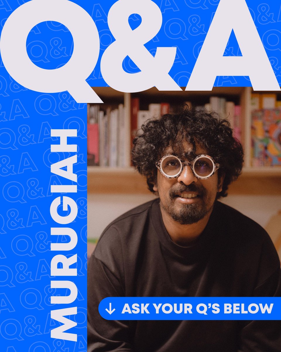 Ask Your Questions!! 💥 

Artist <a href="/Murugiah_/">MURUGIAH</a> joins us to help you in your design/art career.

Murugiah is a British Sri Lankan Multidisciplinary Artist known for his poster, sculpture and mural work. 

Drop your questions in the replies, and Murugiah will answer some in a video!