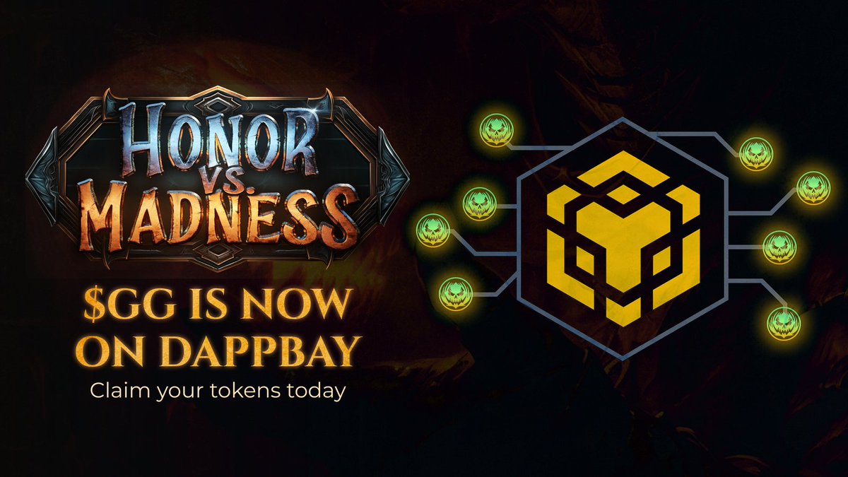$GG is now on DappBay, <a href="/BNBCHAIN/">BNB Chain</a>'s go-to hub for top projects.

Easier discovery. More visibility. A thriving ecosystem.

If you're in the BNB space, you already know - momentum matters - and $GG is coming at full throttle.

Click below to join the party 👇