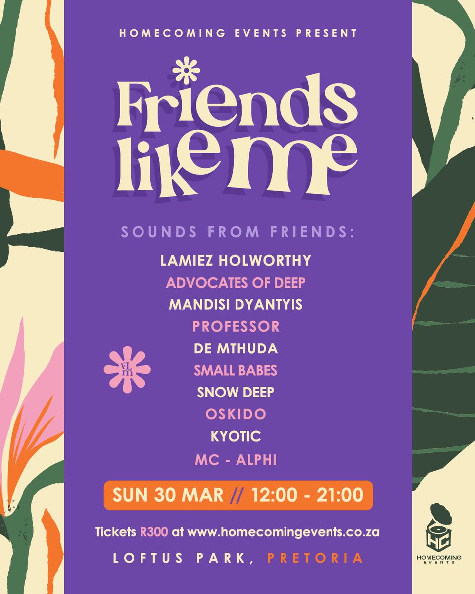 Old school grooves and fresh ones too
A perfect day with friends like you! 🥹

#FriendsLikeMe is coming soon, one more picnic from us to you! 🧺

Tickets are now available from homecomingevents.co.za 🌸
