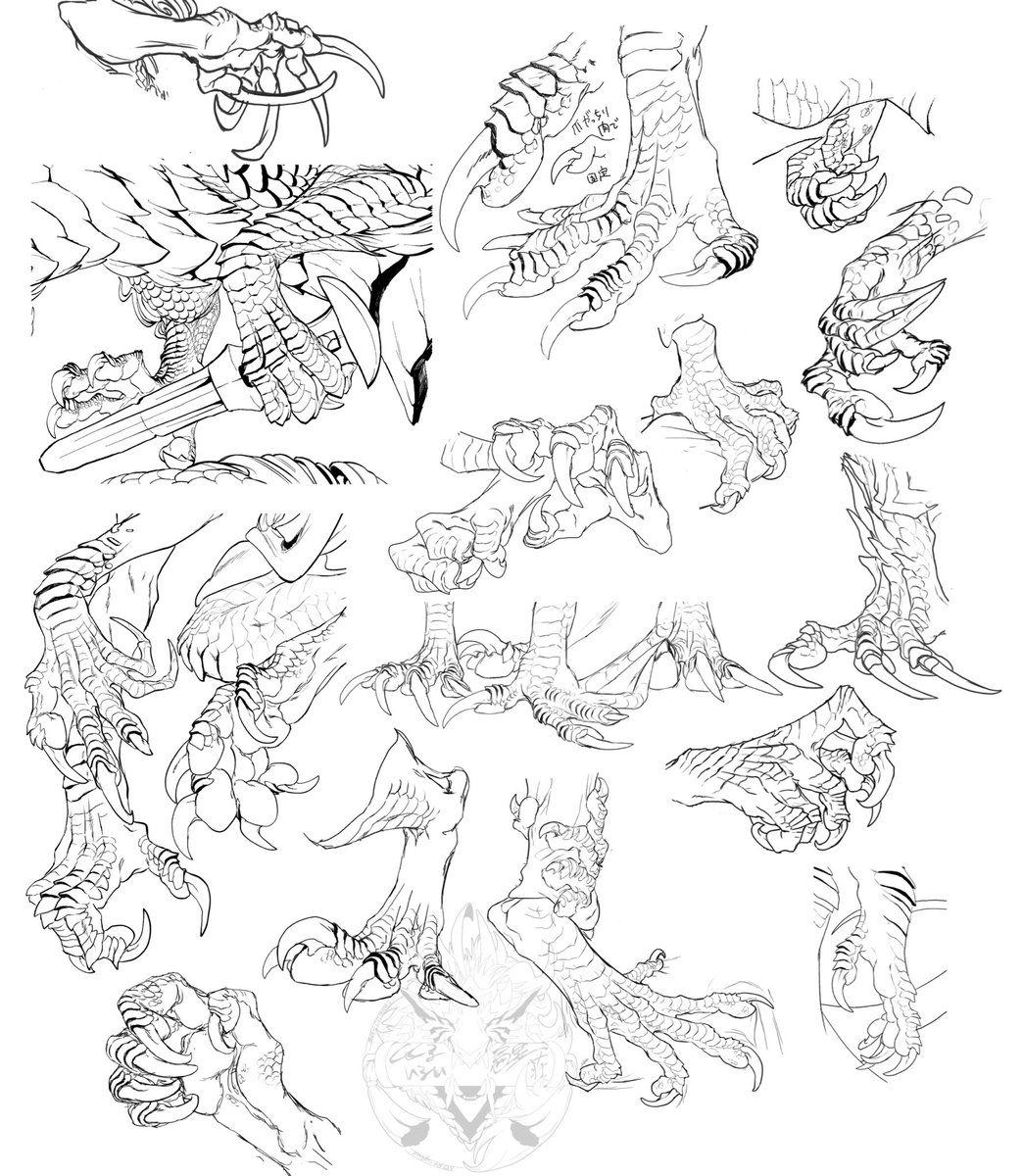 ドラゴンの足フェチの作画見て