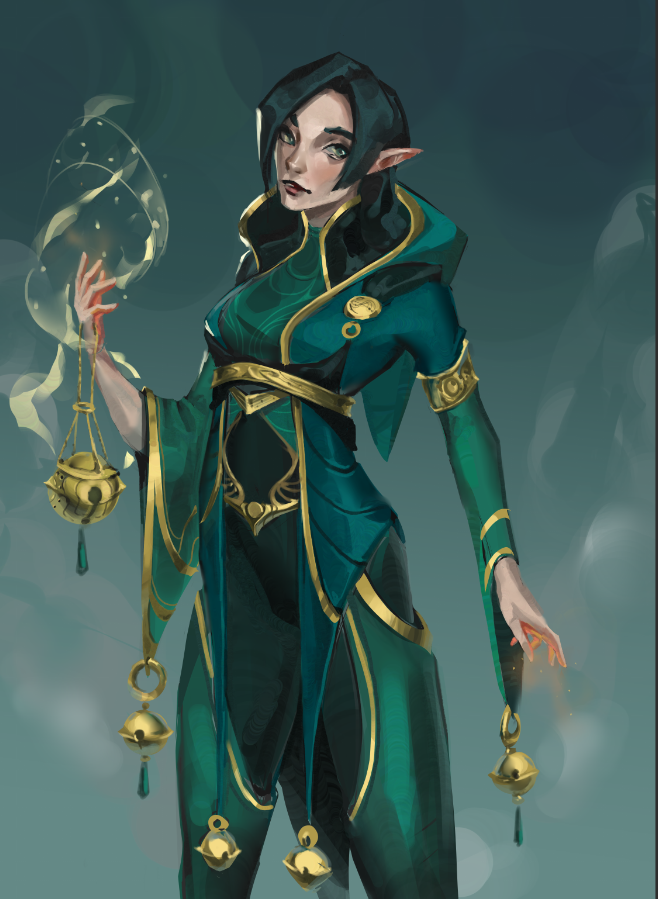 lacrinova's tweet photo. Someone on stream said she looked like mantis from marvel rivals. I can see it
OC I made on stream (6 hours), I'll call her bell
Thank you to everybody in chat, it was a nice stream ! https://t.co/KEezdAU5Kb