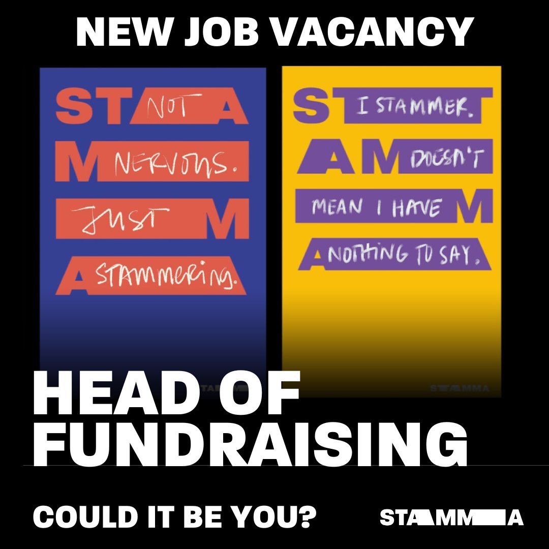 We've got a new strategy supported by the National Lottery and are recruiting for a Head of Fundraising. Could it be you? Find out more and apply at stamma.org/.../vacancies/…