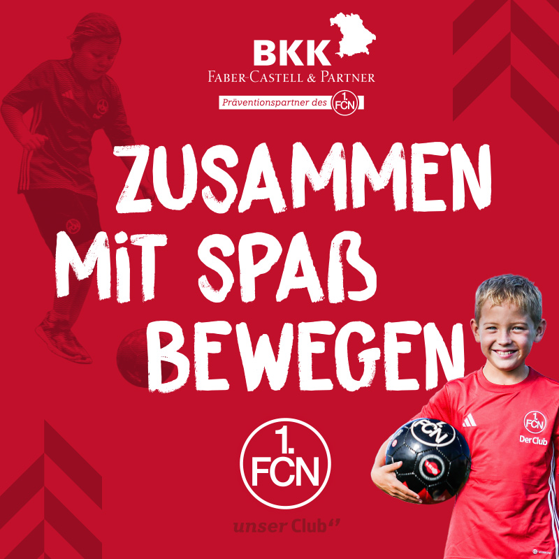 Heute war der Anstoß für die erstmalige Zusammenarbeit von #FCN und der Krankenkasse BKK Faber-Castell &amp; Partner, bei der künftig Kinder mit Spaß in Bewegung gebracht werden. 

#fcn I #UnserClub I #bkkfabercastell I #krankenkasse I #gesundheit I #wirfürdich