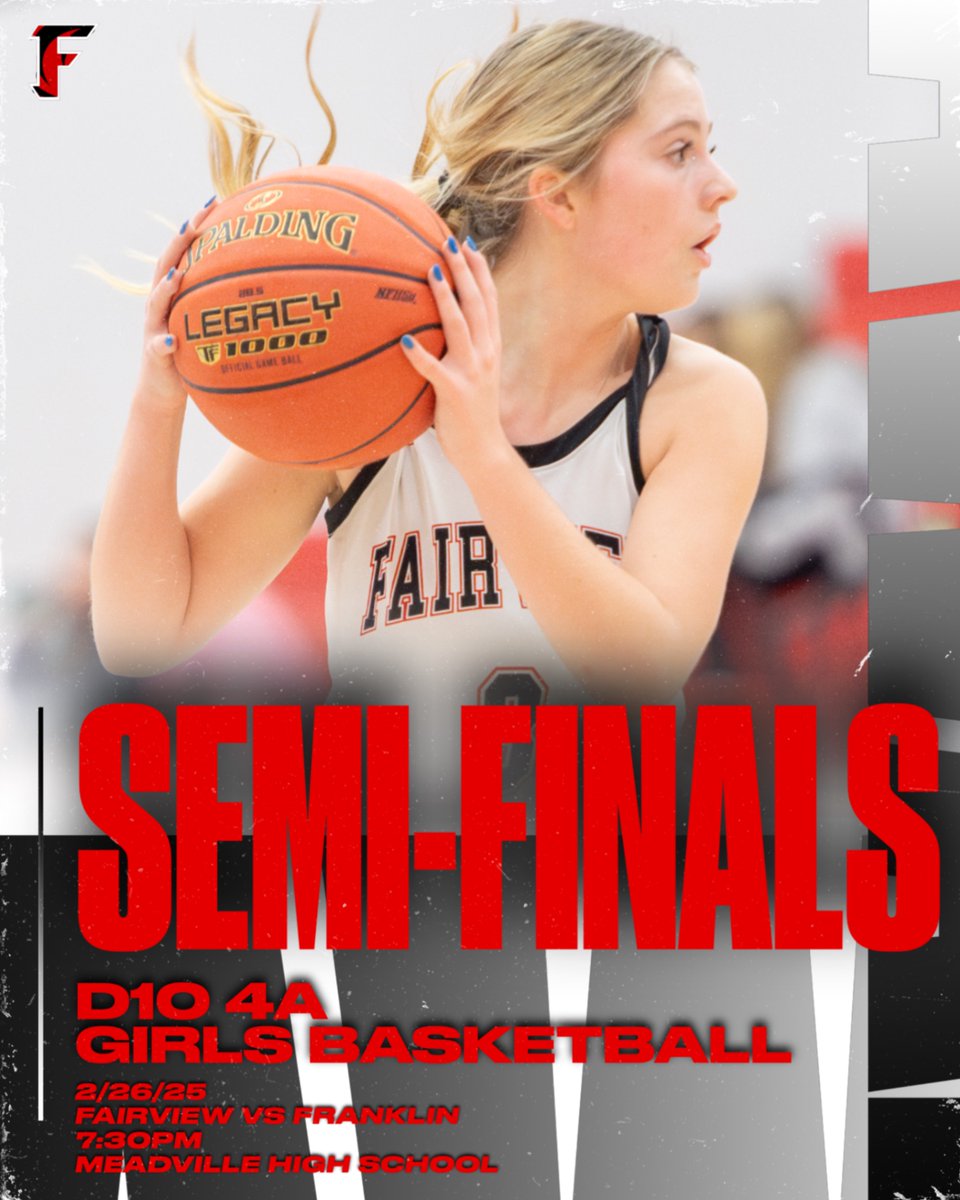Let's start making plans for tomorrow night.  The girls move to the D10 4A semifinals vs Franklin.  Tickets must be purchased in advance. 

Tickets - piaadistrict10.hometownticketing.com/embed/all