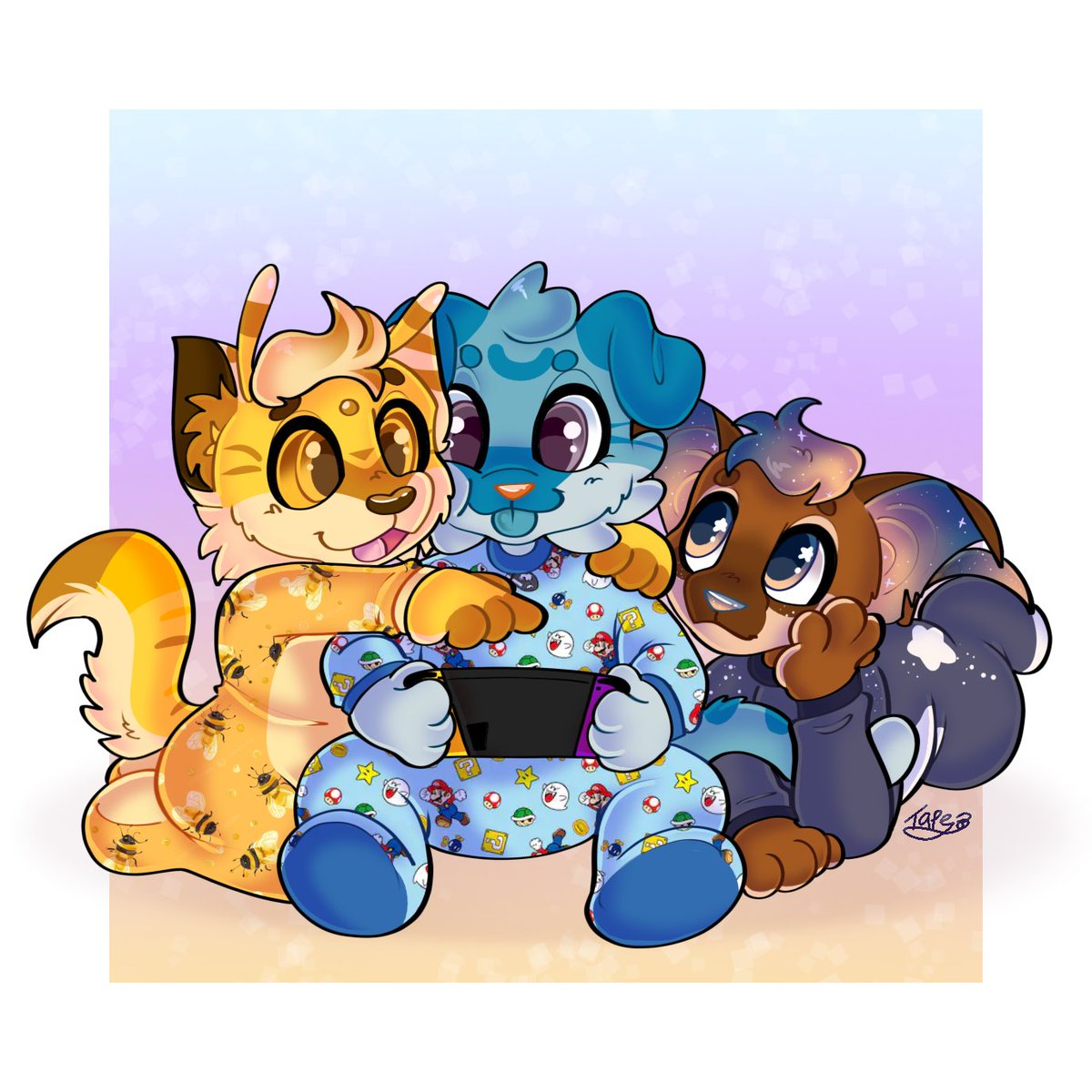 bababluekitty's tweet image. 😺Intro Time😺
💙 Call me Tape or Baba!
💜 I'm an agere artist & all my work is entirely SFW! Agere is simply a coping mechanism for me, nothing more.
💛 Main fursonas are Baba, Kepler and Honeybee!
💙 I love Mario, music, OCs and drawing!
💜 DNI nsfw
💛 Ask for trades or comms