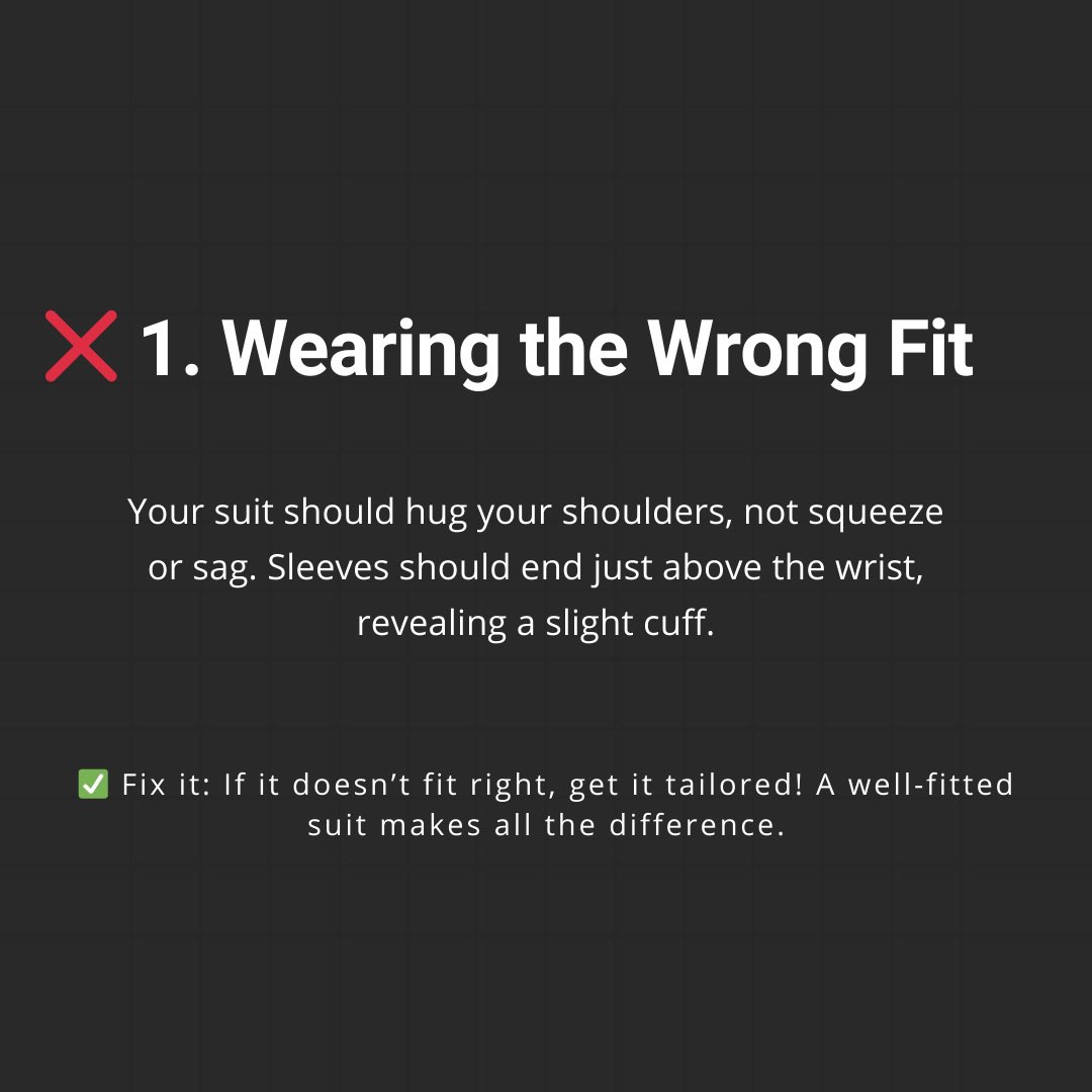 crowngents's tweet photo. Do you make these mistakes? Comment down below! #fashion #suit https://t.co/aVlIDxZoa4