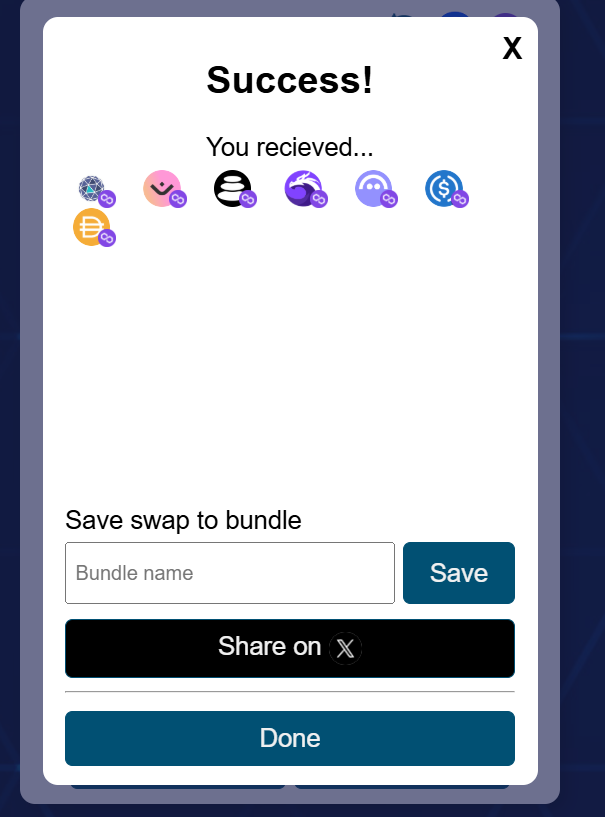 Reditonp's tweet photo. I just swapped using Bundle Share on ViciSwap. One link, one approval:  https://t.co/PSQvGrv7lf #VCNT #ViciCoin #ViciSwap #ViciNFT #Crypto https://t.co/pPyzPFlaFf