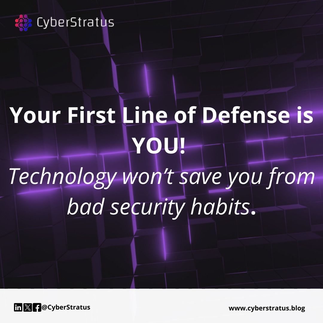 CyberStratus's tweet photo. The most effective cybersecurity strategy starts with human awareness. Here are  3 top  strategies to put in mind!
✔️ Think before you click.  
✔️ Verify before you trust.  
✔️ Secure before you share.  

Learn More!  https://t.co/5909SQwC19

#Cybersecurity
#Cyberstratus https://t.co/ohPqLkm5J9