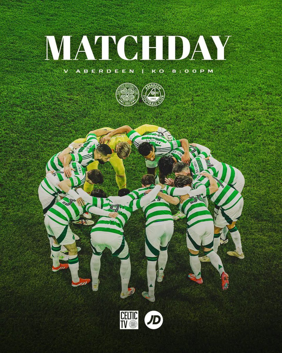 📅 Tonight 
⏰ 8pm
🍀 Celtic Corner 
⚽️ Celtic v Aberdeen 
🥧 No pies HT tonight - back for the weekend