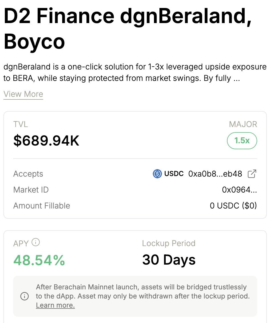 The first Boyco $BERA unlocks are coming up in roughly 1 week, it's going to be super interesting to see what happens to the $BERA that is rewarded.

It (could) set a precedent for what happens with the other vaults?