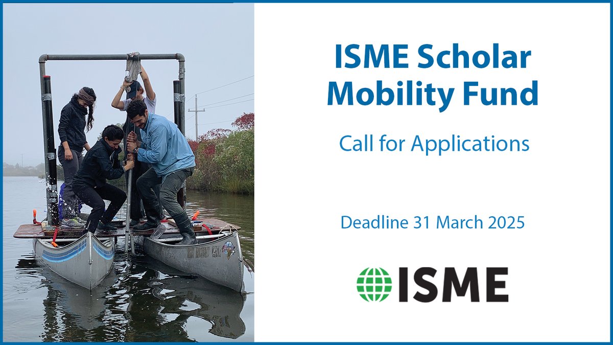 ISME supports graduate students and postdoctoral fellows to further develop their academic knowledge and skills in a host institution outside of their country of study. Make sure to submit your application by 31 March 2025.
🔗isme-microbes.org/isme-scholar-m…
#MicrobialEcology #microbes